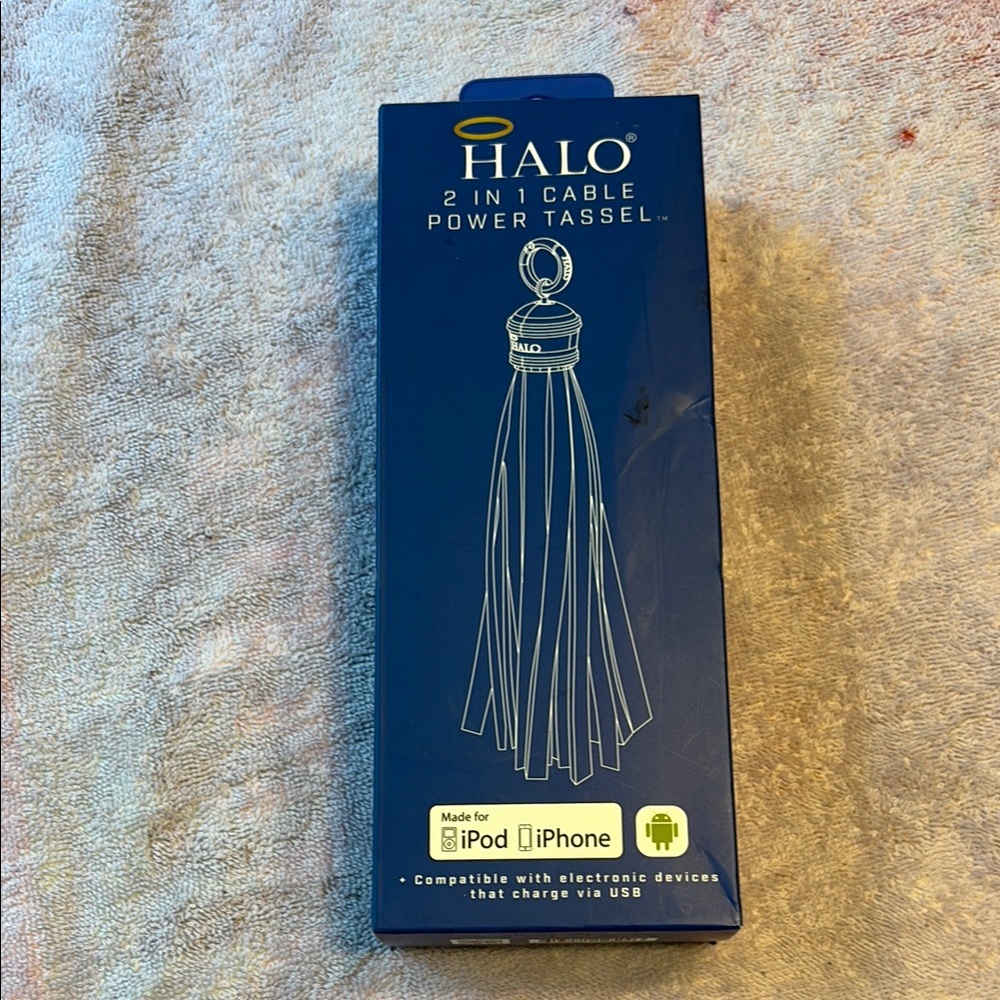 Halo Black Power Tassel 2-in-1 Cable for iPhone